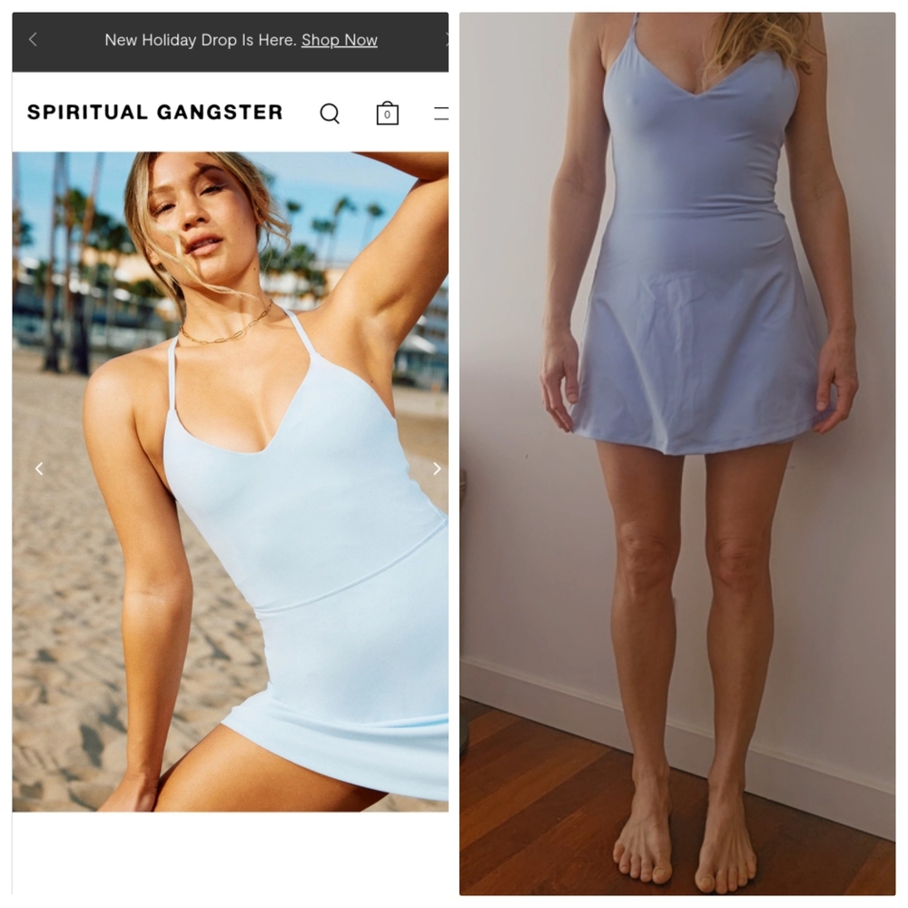 Nwt Spiritual Gangster tennis pickleball light Blue Dress s